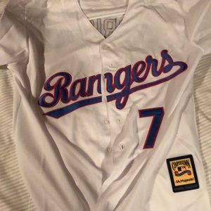 Texas Rangers throwback Ivan Rodriguez Jersey.